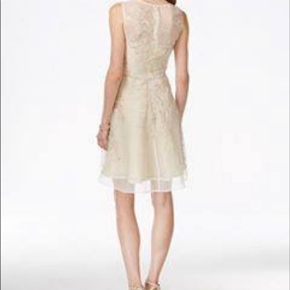 Tahari Champagne Gold Dress